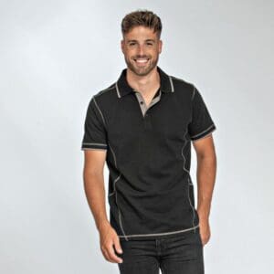 L&S Polo Flatlock SS for him