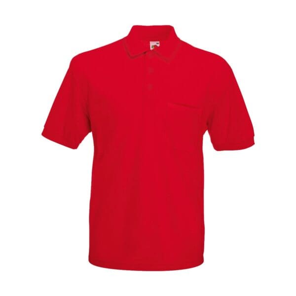 Fruit of the loom 65/35 Pocket Polo Red 3XL