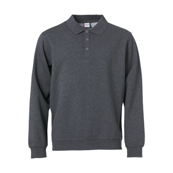 Clique Basic Polo Sweater antraciet melange 5XL