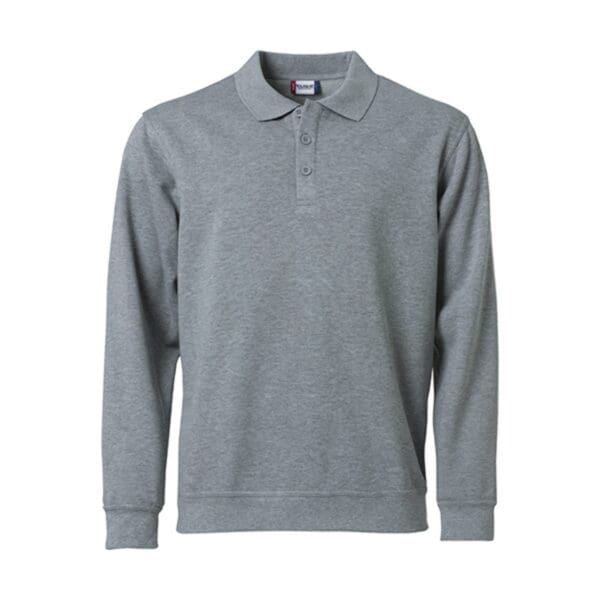 Clique Basic Polo Sweater grijsmelange 5XL
