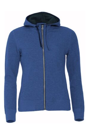 Clique Classic Hoody Full Zip Ladies blauwmelange XXL