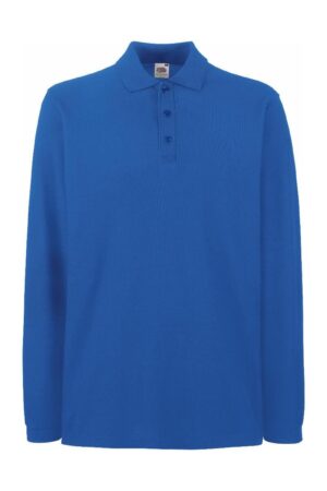 Fruit of the loom Premium Polo Longsleeve Royal Blue 3XL