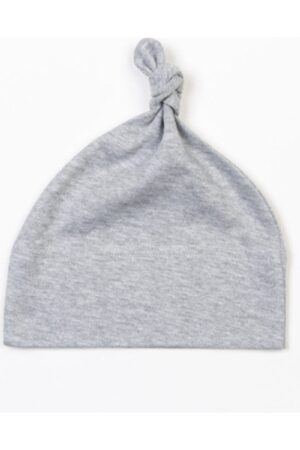 Babybugz Baby One Knot Hat Heather Grey Melange