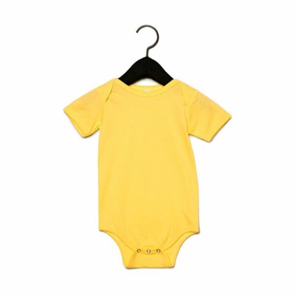 Bella Canvas Baby Jersey Short Sleeve Onesie Yellow 18-24 maanden