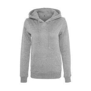 Build Your Brand Ladies` Heavy Hoody Heather Grey 5XL