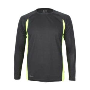 CONA SPORTS Racer Longsleeve Tech Tee Black Neon Yellow XXL