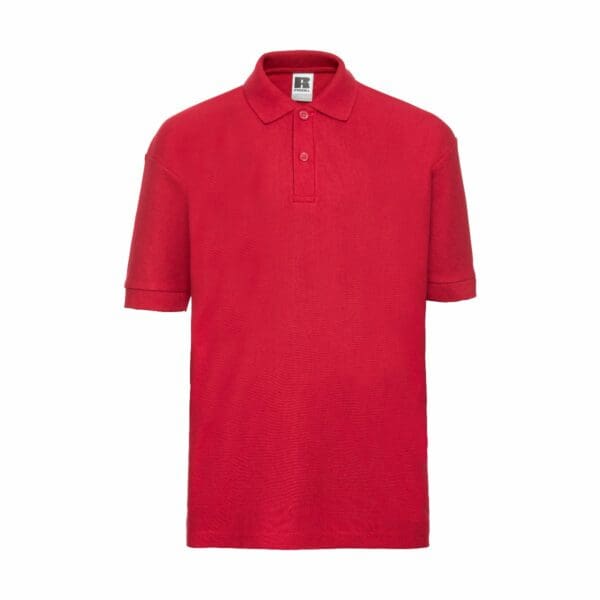 Russel Children's Classic Polycotton Polo Bright Red 12-13 jaar (152-158)