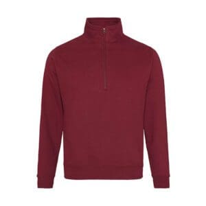 Just Hoods Just Hoods Sophomore 1/4 Zip Sweat Burgundy XXL