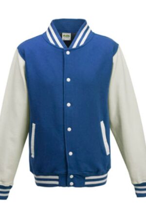 Just Hoods Varsity Jacket Royal Blue White XXL