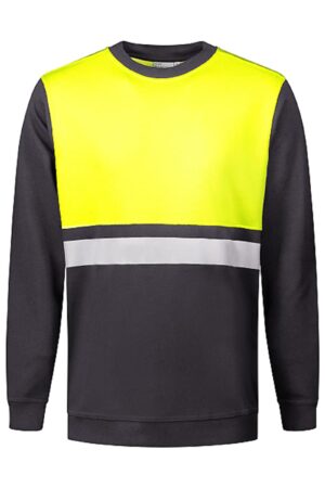 Santino  Sweater O-hals Helsinki Graphite Fluor Yellow XXL