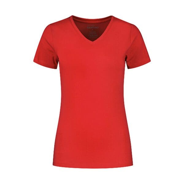 Santino  T-shirt Jazz Ladies V-neck Red XXL