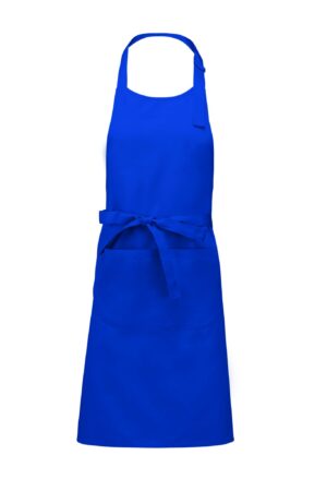 Kariban Katoenen schort met zak Royal Blue ONE SIZE