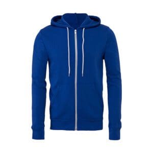 Bella Canvas Canvas Unisex Zip-Up Poly-Cotton Fleece Hoodie True Royal XXL