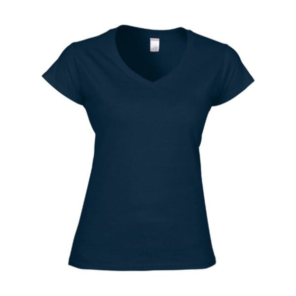 Gildan T-shirt V-Neck SoftStyle SS for her Navy XXL