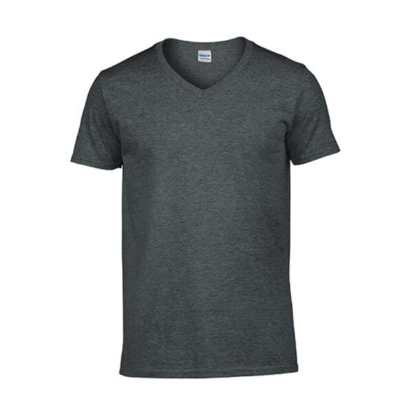Gildan T-shirt V-Neck SoftStyle SS for him Dark Heather XXL