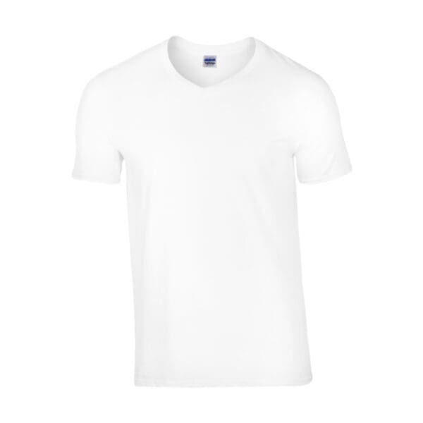 Gildan T-shirt V-Neck SoftStyle SS for him White XXL