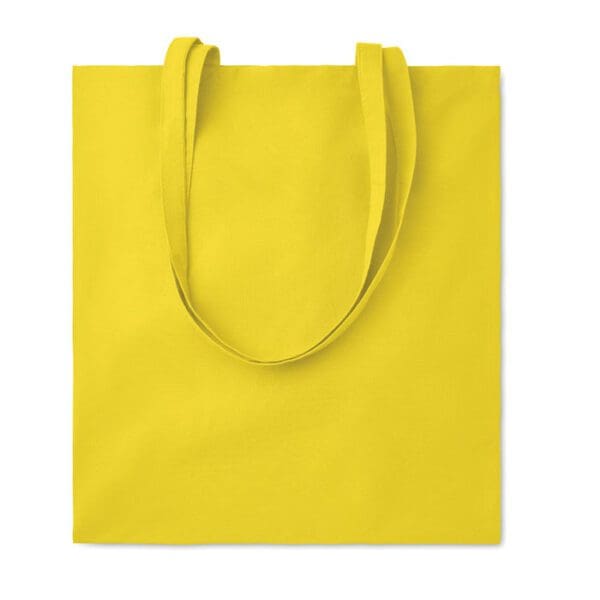 COTTONEL Katoenen boodschappentas met lange hengsels (140 g/m2) geel ONE SIZE