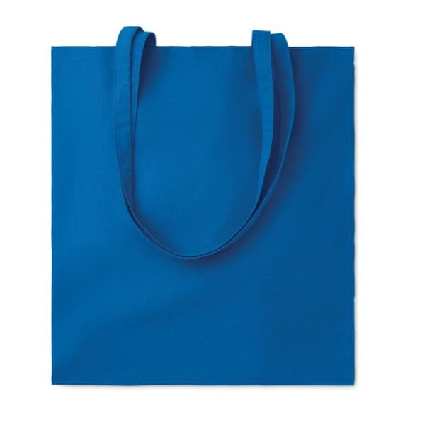 COTTONEL Katoenen boodschappentas met lange hengsels (140 g/m2) royal blauw ONE SIZE