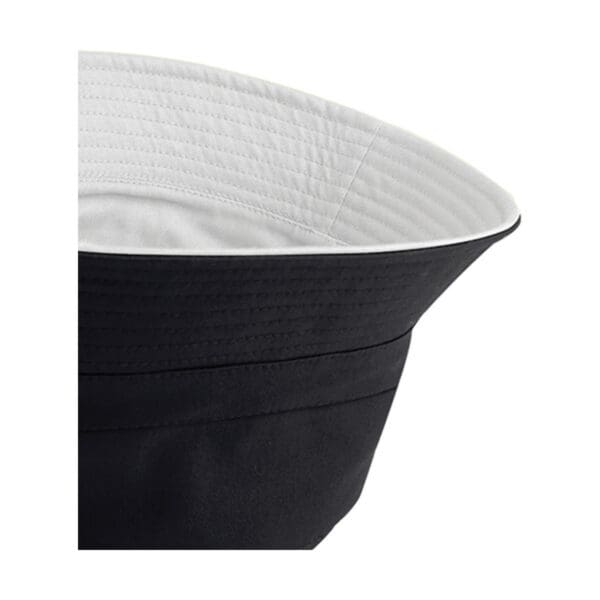 Beechfield Reversible Bucket Hat Black Light Grey L/XL