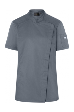 Karlowsky Short-Sleeve Ladies' Chef Jacket Modern-Look Anthracite 50