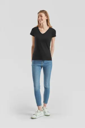 Lady-Fit Valueweight V-neck T